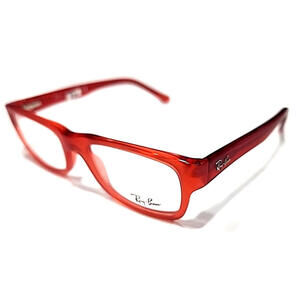 Ray Ban RB5268 5120 Small Red Square Eyeglasses Frames 48-17 135 Case Cloth